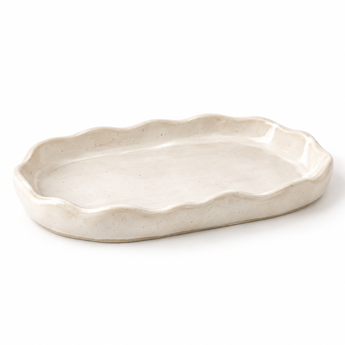 Ripple Edge Ceramic Jewelry Tray