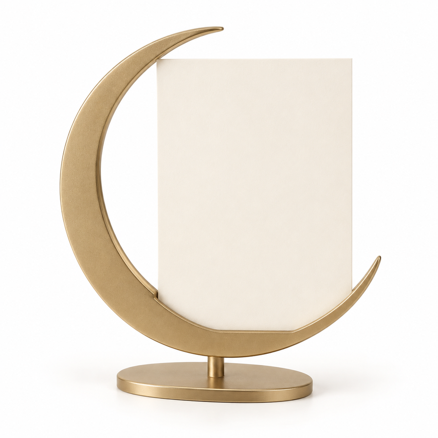 Crescent Metal Photo Holder